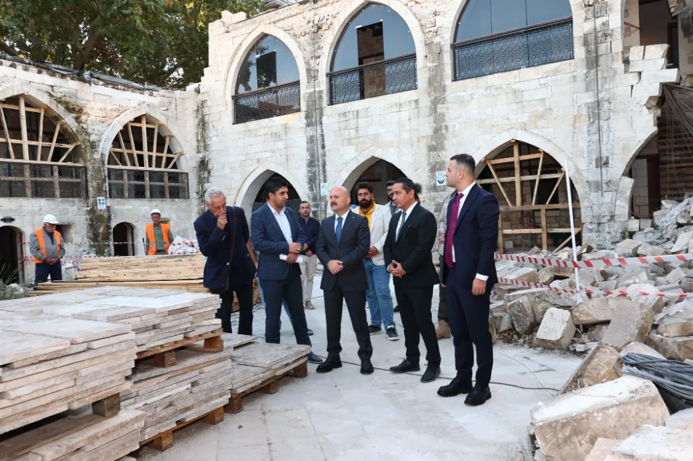 Tarihi Tuz Hanında restorasyon çalışmaları başladı.