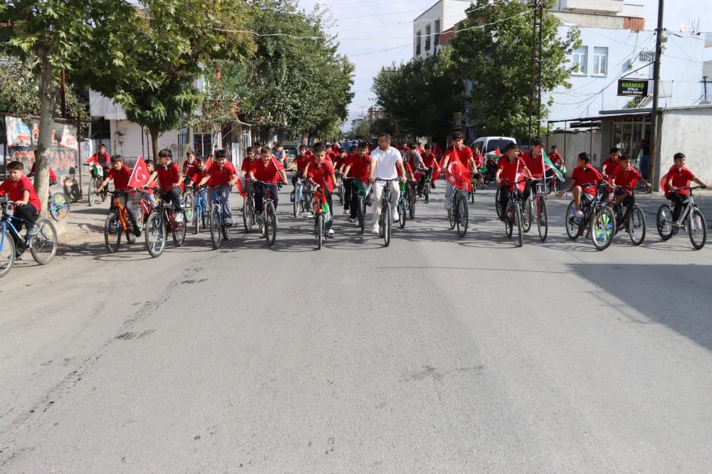 Gazze’deki destek için pedal çevirdiler