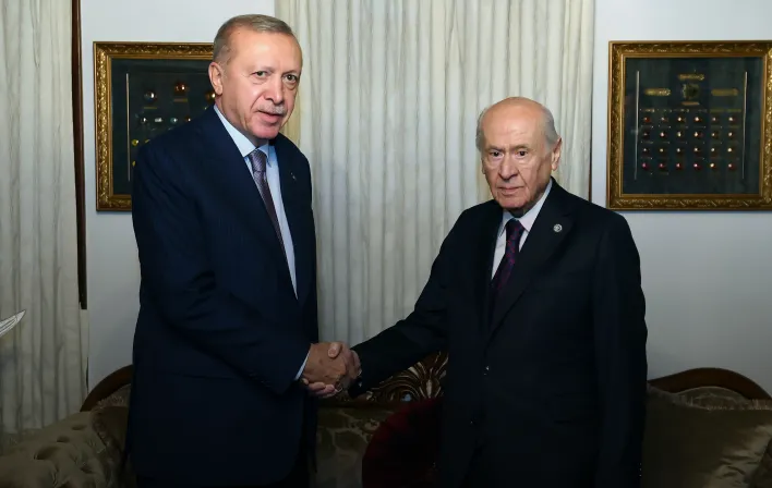 Cumhurbaşkanı Erdoğan, MHP Genel Başkanı Bahçeli ile görüştü
