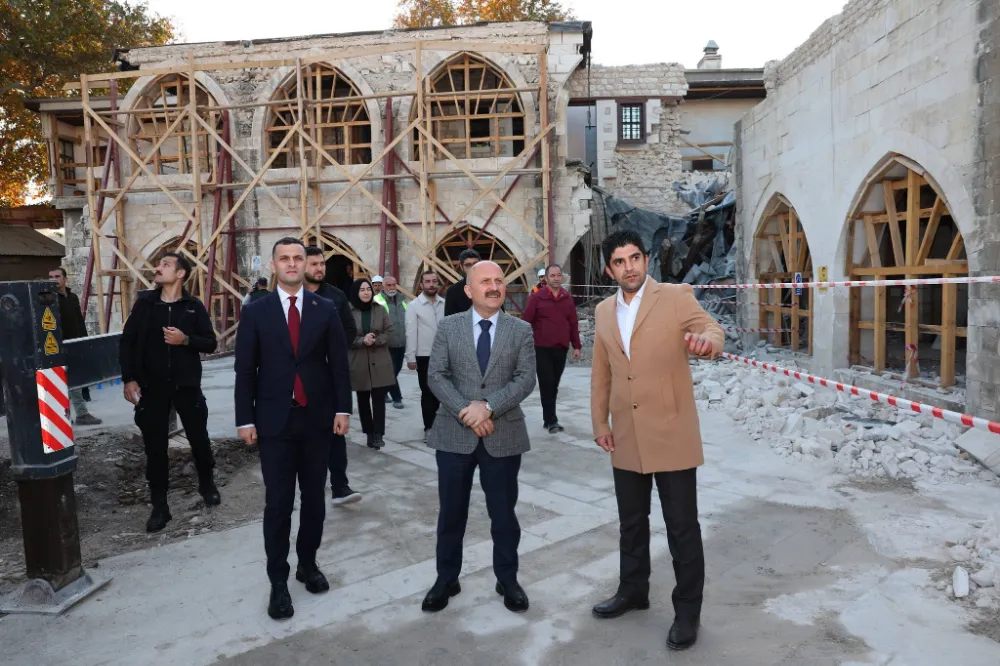 Adıyaman’daki Tarihi Tuz Hanı’nda Restorasyon Çalışmaları Sürüyor