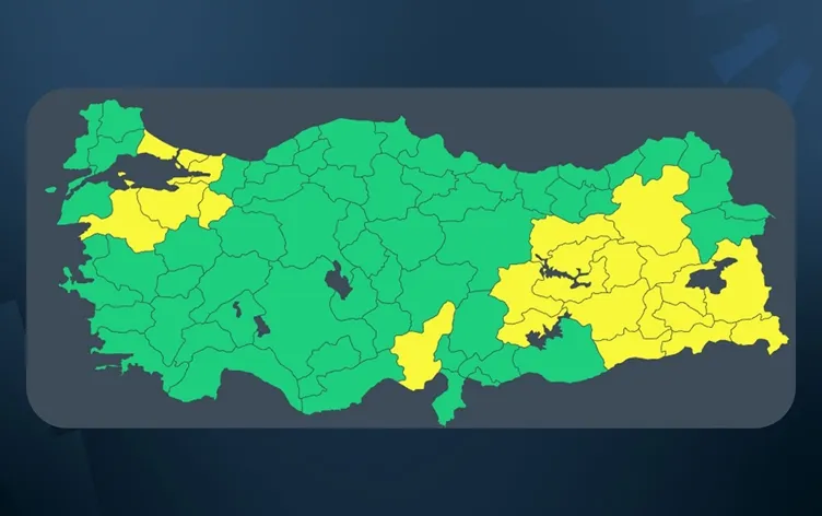 Adıyamani dahil 24 il için ‘sarı’ uyarı