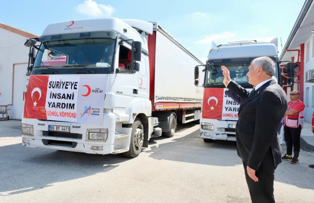Adana Büyükşehirden Suriye’ye 3 Tır İnsani Yardım Malzemesi