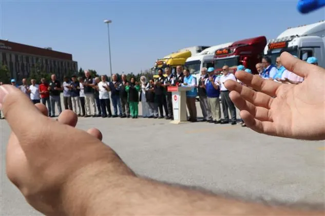 Adıyamanlı Depremzede 100 nişanlı çiftin çeyizi Konya’dan yola çıktı