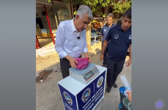Kahta Belediyesi pazar yerine “Hassas Terazi Kontrol Noktası” kurdu